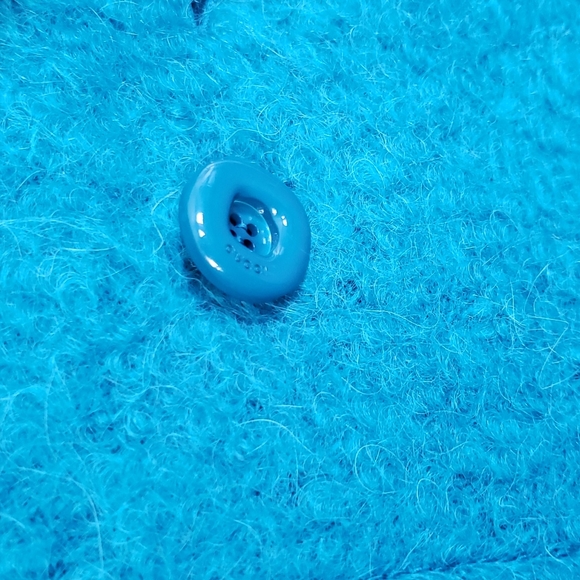 Gucci blue/green wool and alpaca blend double breast lined girls coat si… - Picture 6 of 12